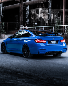 BMW M4 Voodoo blau seitenansicht
